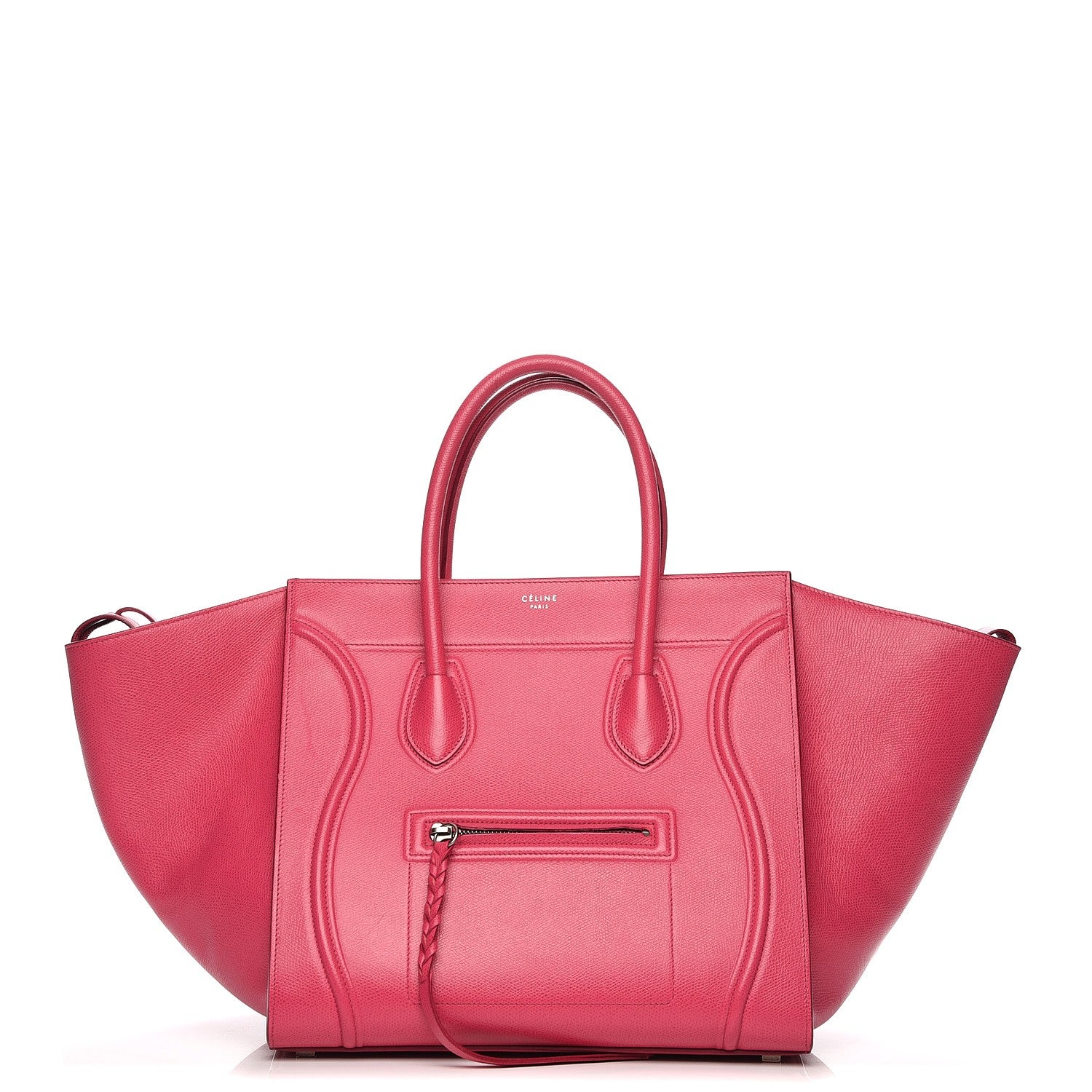 Celine Grained Calfskin Medium Phantom Luggage Fuchsia 1 of 8