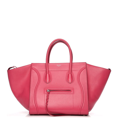 Celine Grained Calfskin Medium Phantom Luggage Fuchsia 1 of 8