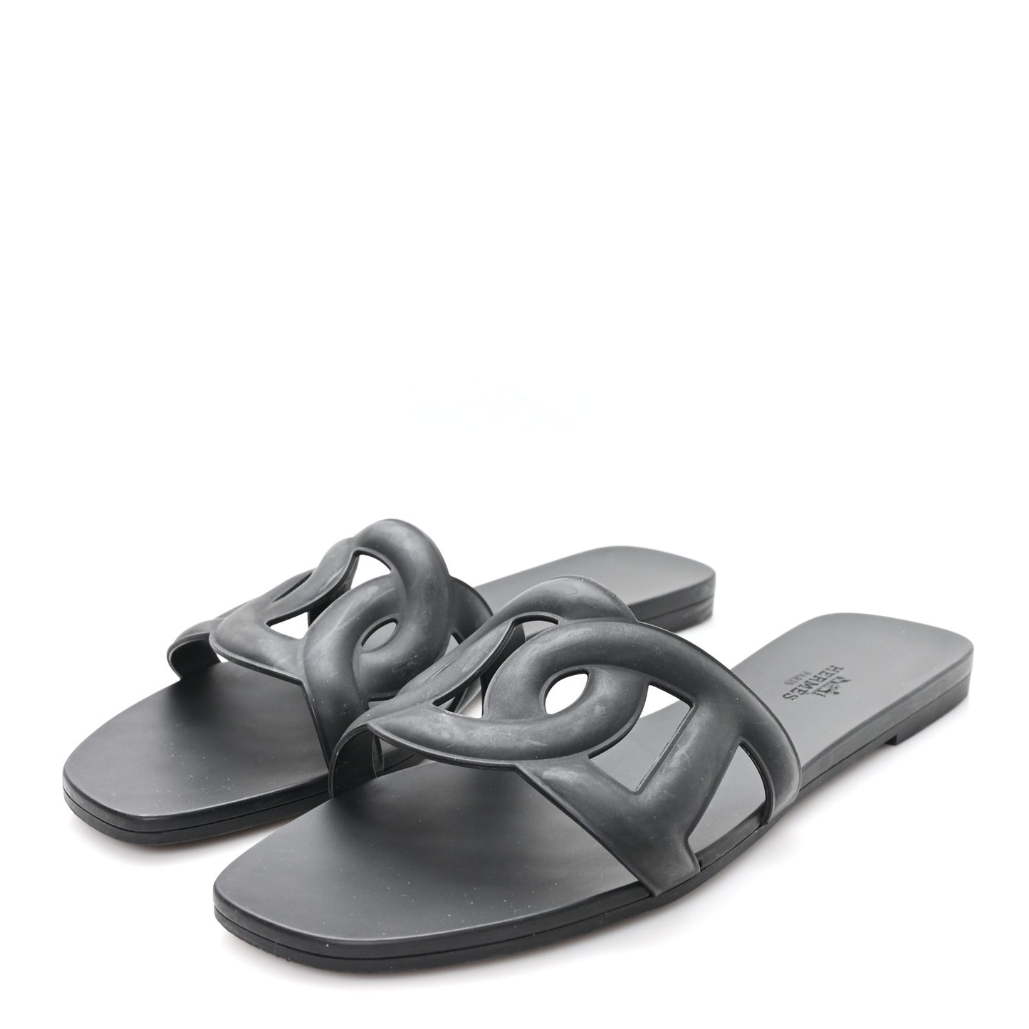 Rubber Aloha Sandals 38 Black