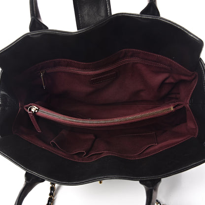 Chanel Glazed Calfskin Stingray Large Bindi CC Tote Black 5 of 11