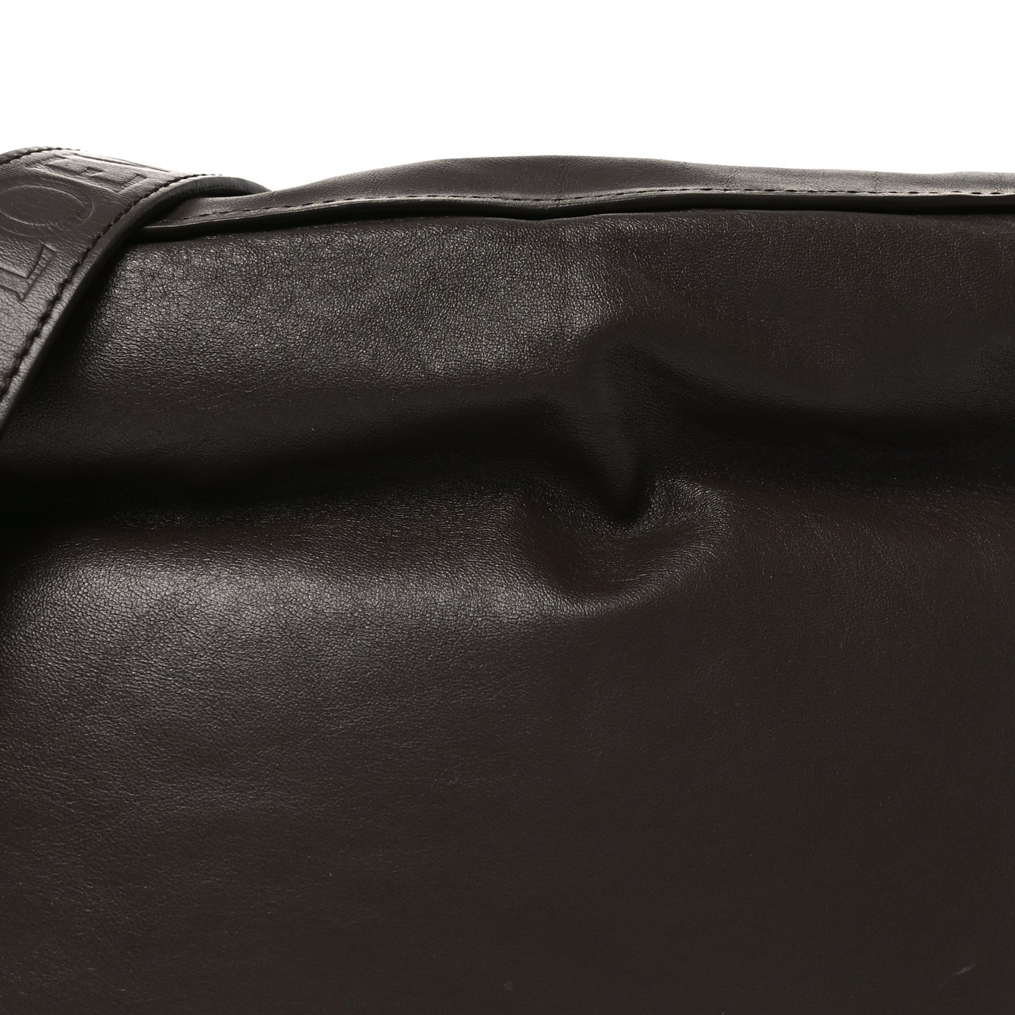 Calfskin Flamenco Puffer Knot Bag Dark Brown
