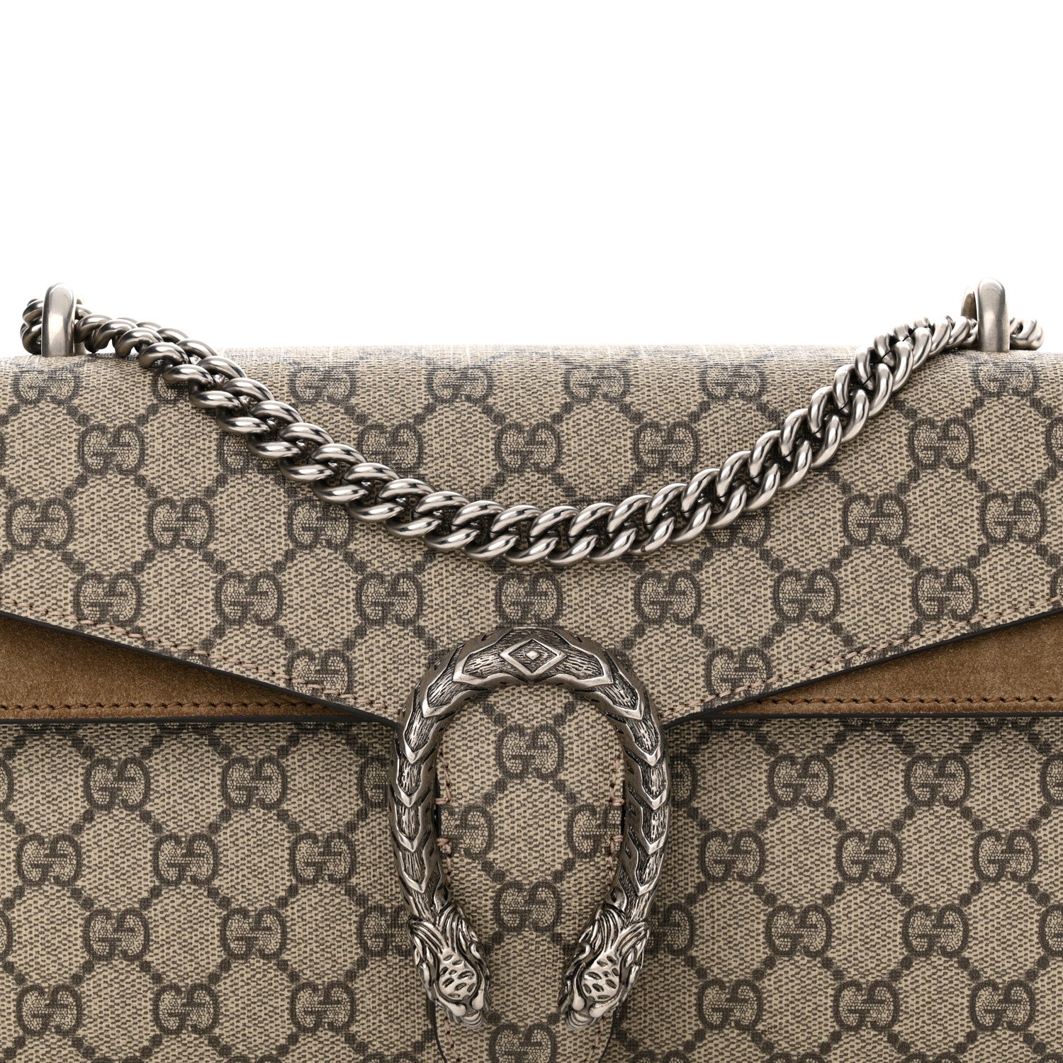 Gucci GG Supreme Monogram Small Dionysus Shoulder Bag Taupe 8 of 14