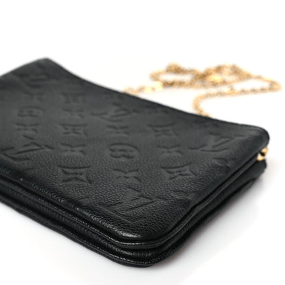 Louis Vuitton Empreinte Double Zip Pochette Black 9 of 10