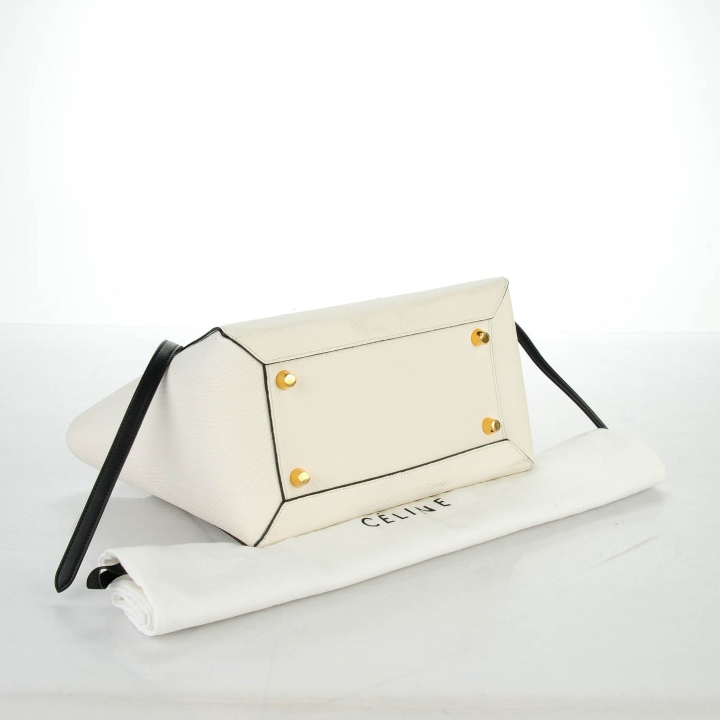 Elephant Calfskin Mini Belt Bag White
