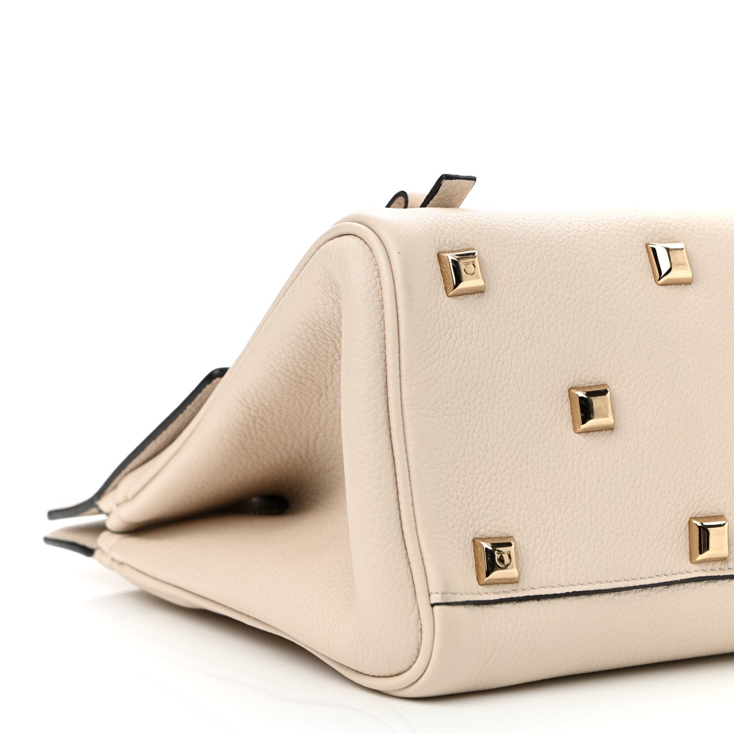 Salvatore Ferragamo Calfskin Medium Studio Bag White 10 of 11