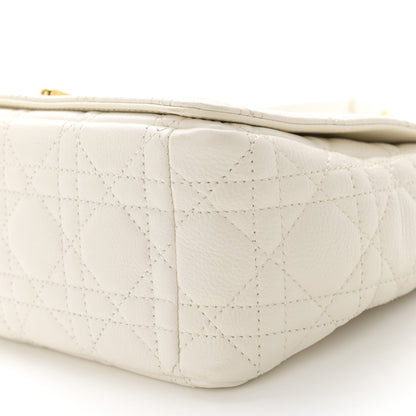 Christian Dior Supple Calfskin Cannage Medium Caro Bag Ivory 10 of 11