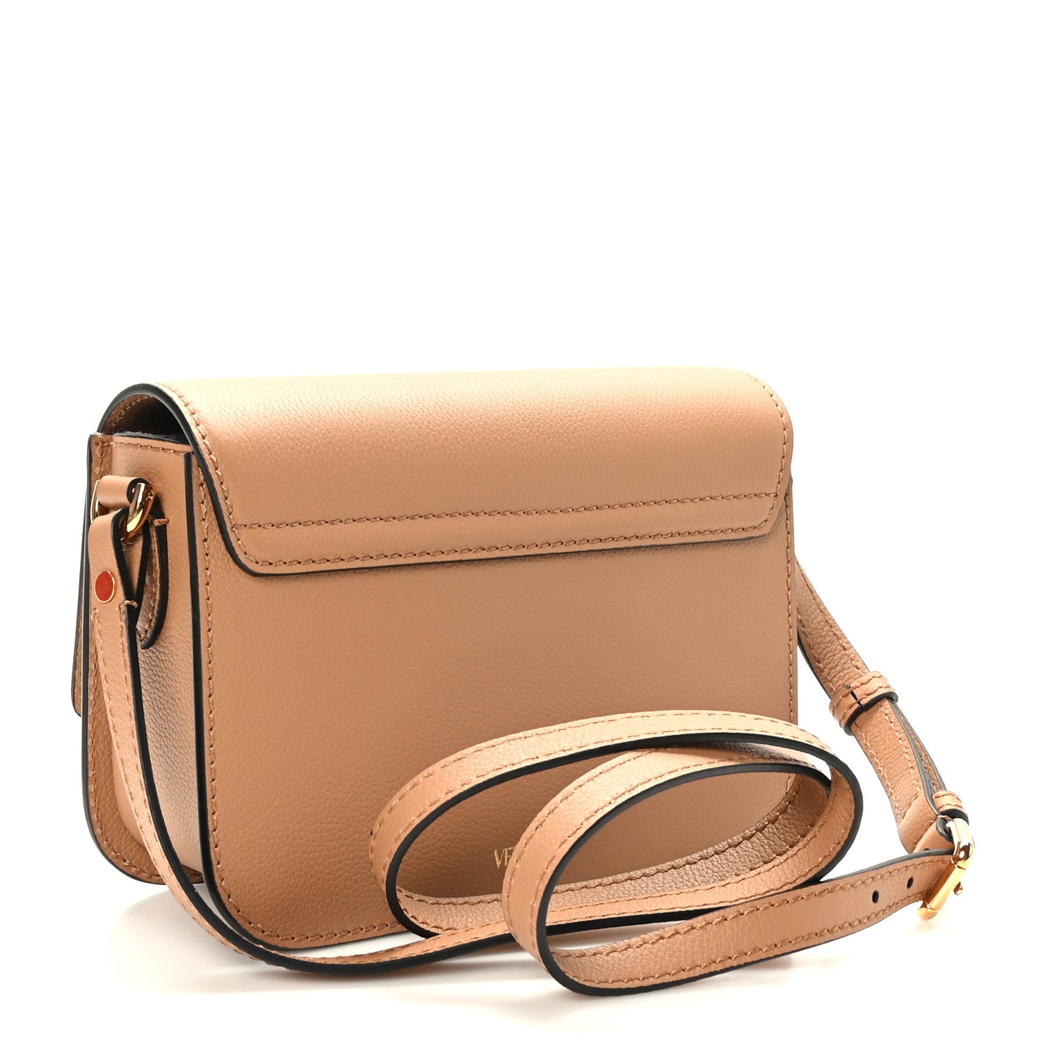 Versace Grained Calfskin La Medusa Flap Shoulder Bag Brown 3 of 8
