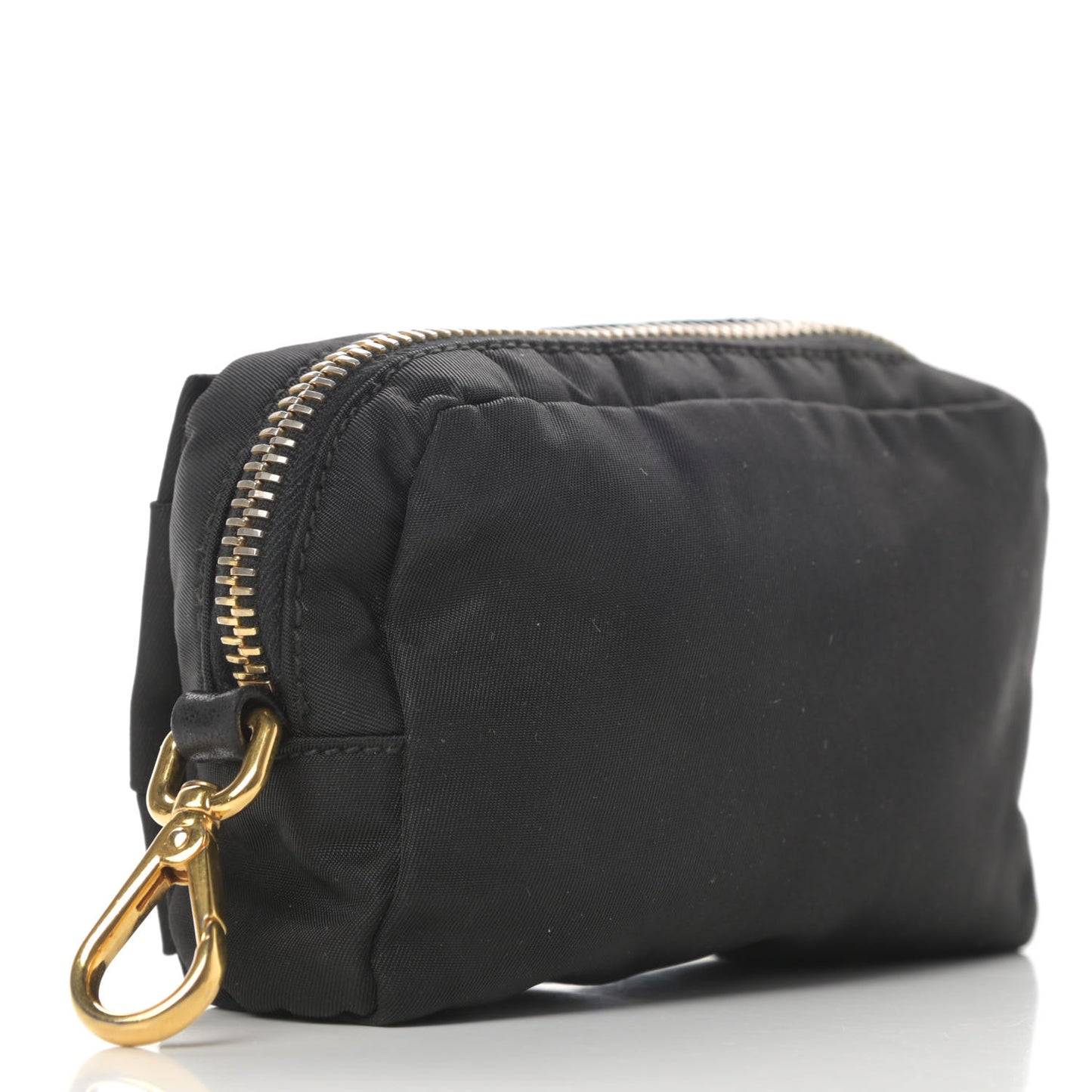 Tessuto Nylon Bow Key Pouch Black