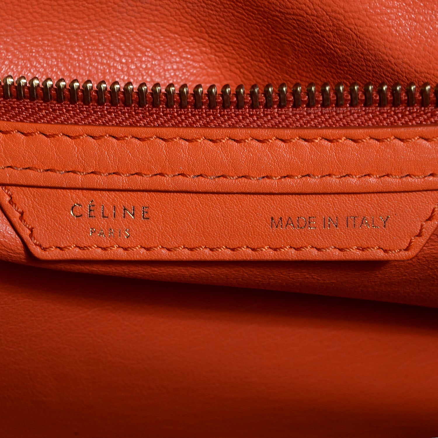 Celine Smooth Calfskin Mini Luggage Orange 6 of 8