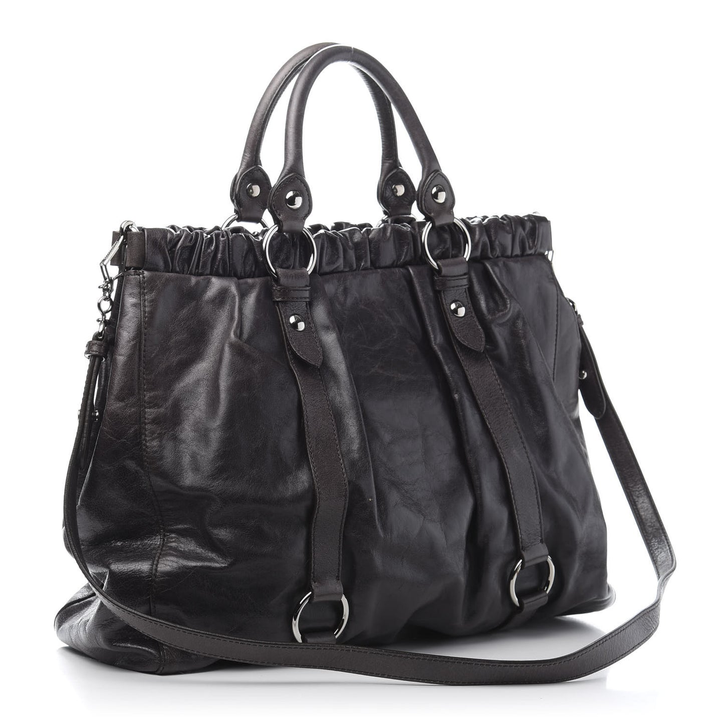 Vitello Shine Top Handle Satchel