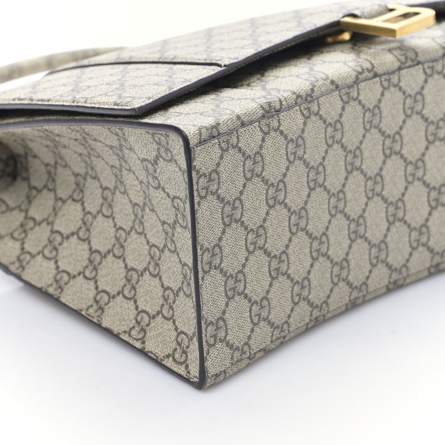 Balenciaga X GUCCI GG Supreme Monogram Medium Hourglass Top Handle Bag Beige Ebony 7 of 8