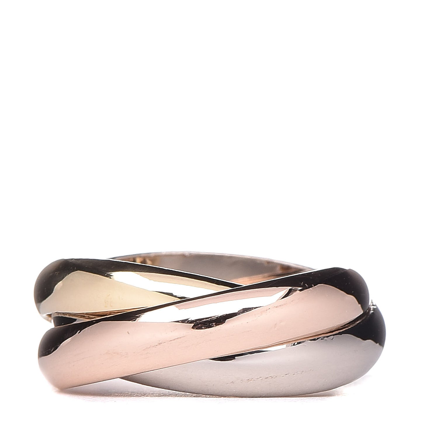18K Pink Yellow White Gold Classic Trinity Ring 52 6