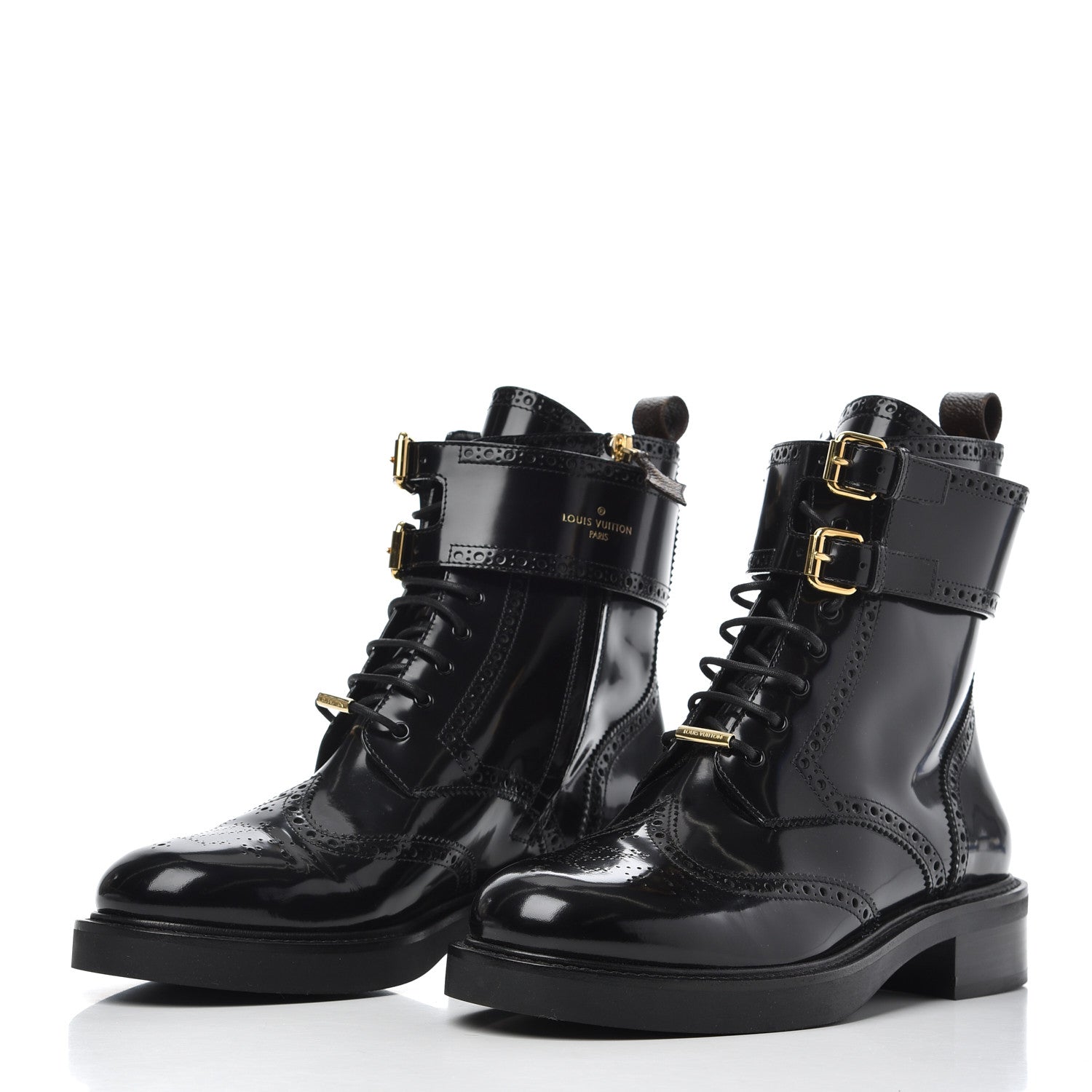 Louis Vuitton Glazed Calfskin Midtown Ankle Boots 41 Black 3 of 9