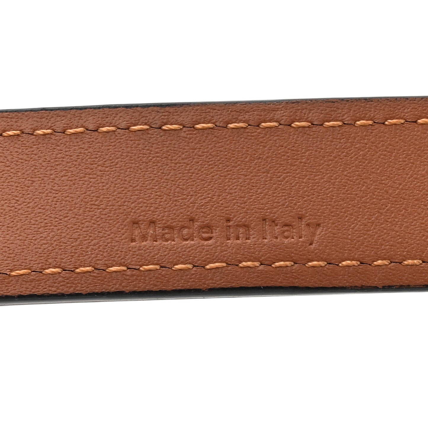 Calfskin Anagram Cutout Strap Tan