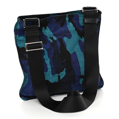 Prada Tessuto Nylon Camouflage Flat Messenger Royal 3 of 12