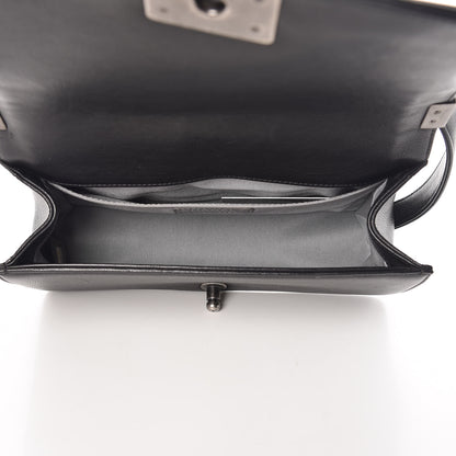 Chanel Calfskin Double Stitch Medium Boy Flap Black 5 of 14