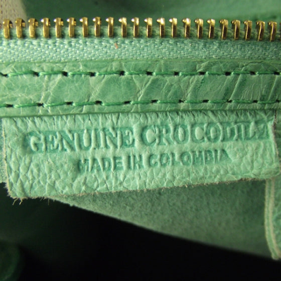 Nancy Gonzalez Canvas Crocodile Leaf Tote Green 8 of 9