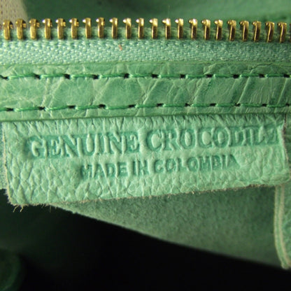 Nancy Gonzalez Canvas Crocodile Leaf Tote Green 8 of 9