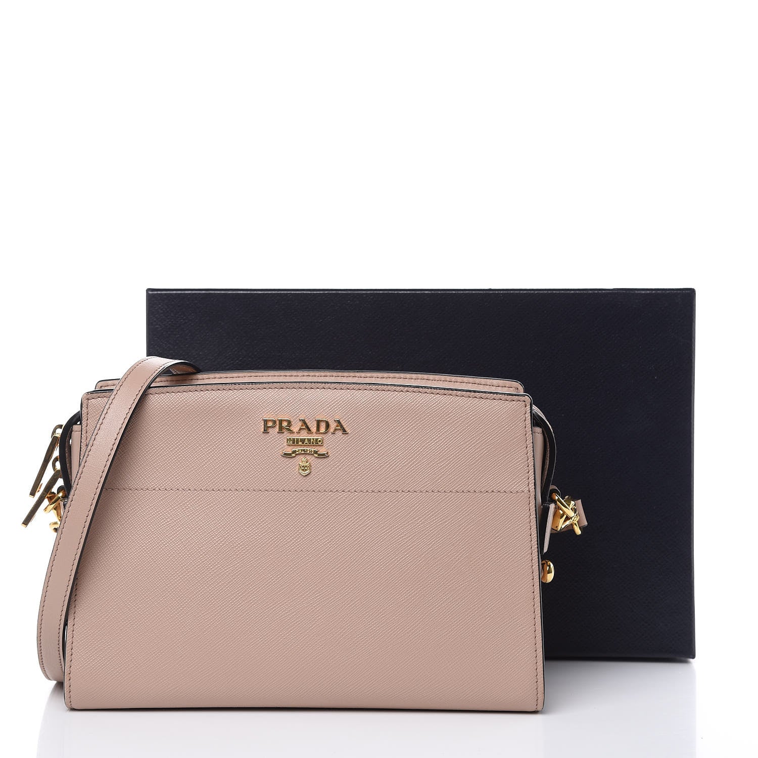 Prada Saffiano City Calfskin Esplanade Crossbody Bag Cipria 12 of 12