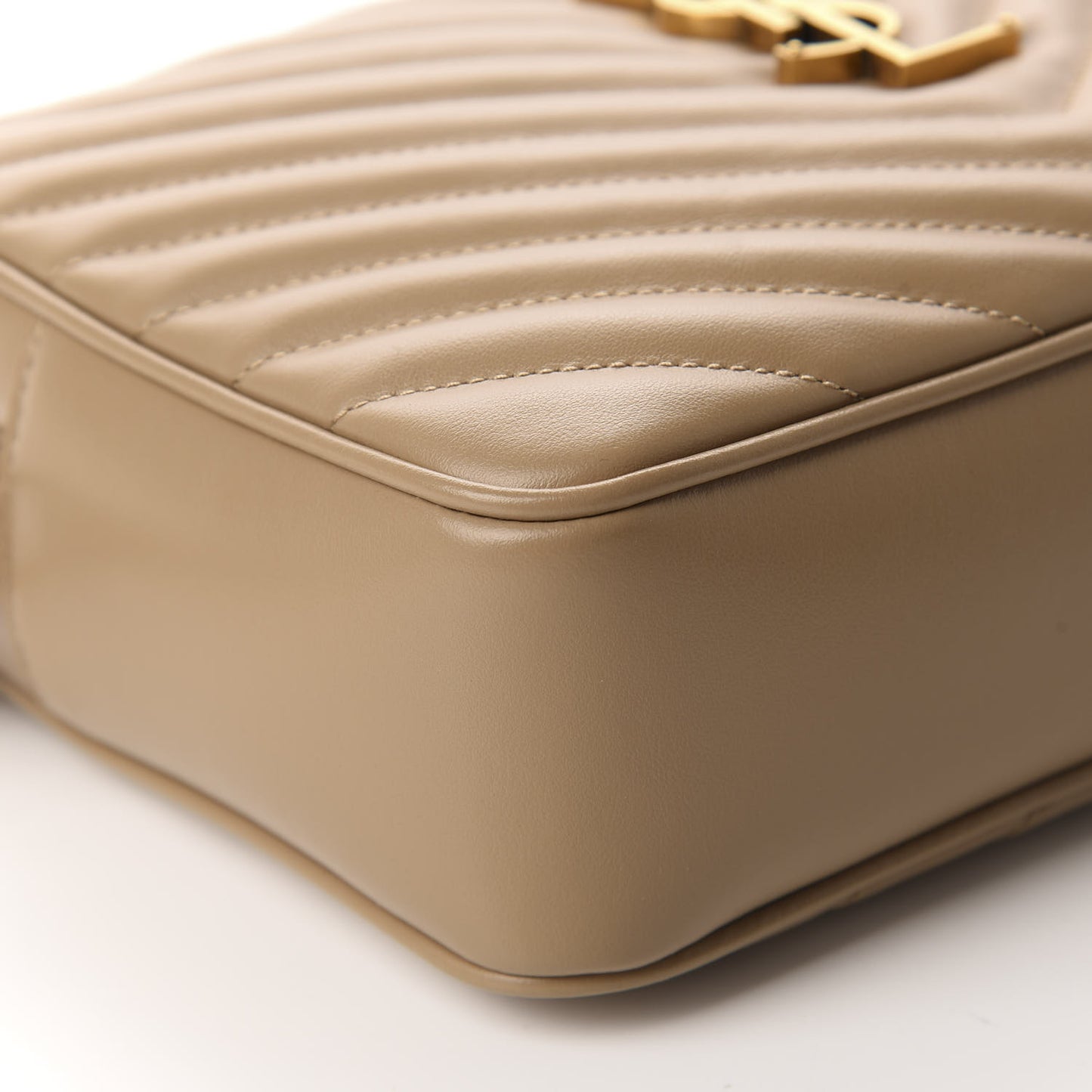 Calfskin Matelasse Monogram Lou Camera Bag Dark Latte