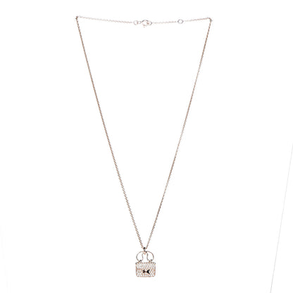Hermes 18K Rose Gold Diamond Constance Amulette Pendant Necklace 3 of 7