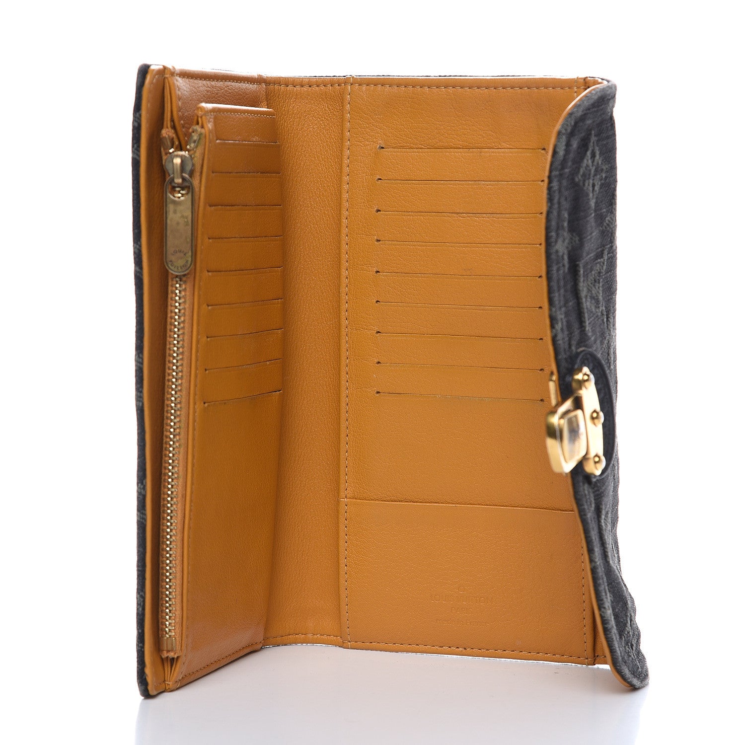 Louis Vuitton Denim Amelia Wallet Black 5 of 16