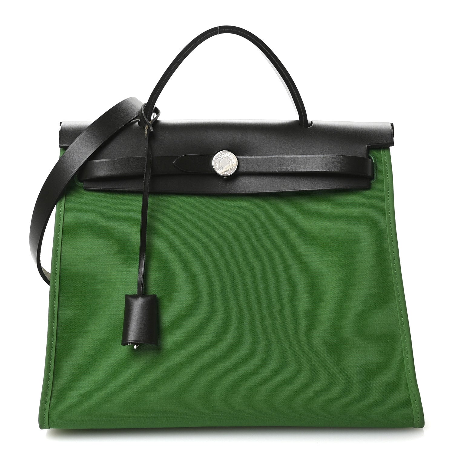 Hermes Vache Hunter Toile Herbag Zip 31 PM Cactus Bleu Indigo 1 of 12