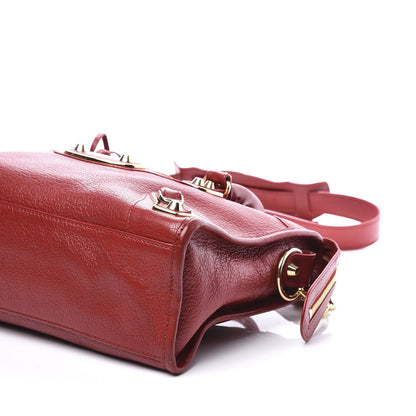 Balenciaga Chevre Gold Metallic Edge Hardware S City Rouge Groseille 7 of 12