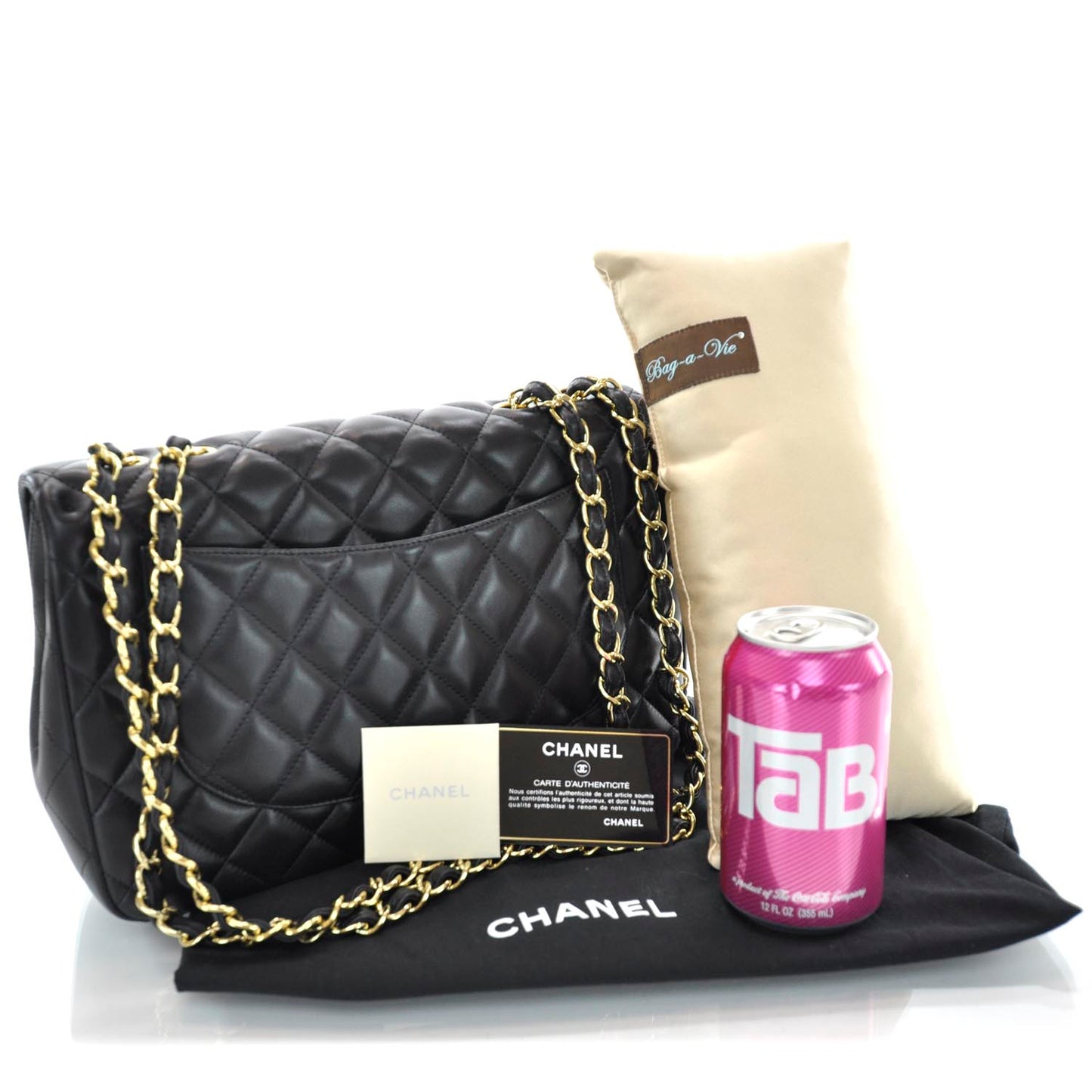 Lambskin Jumbo Single Flap Black