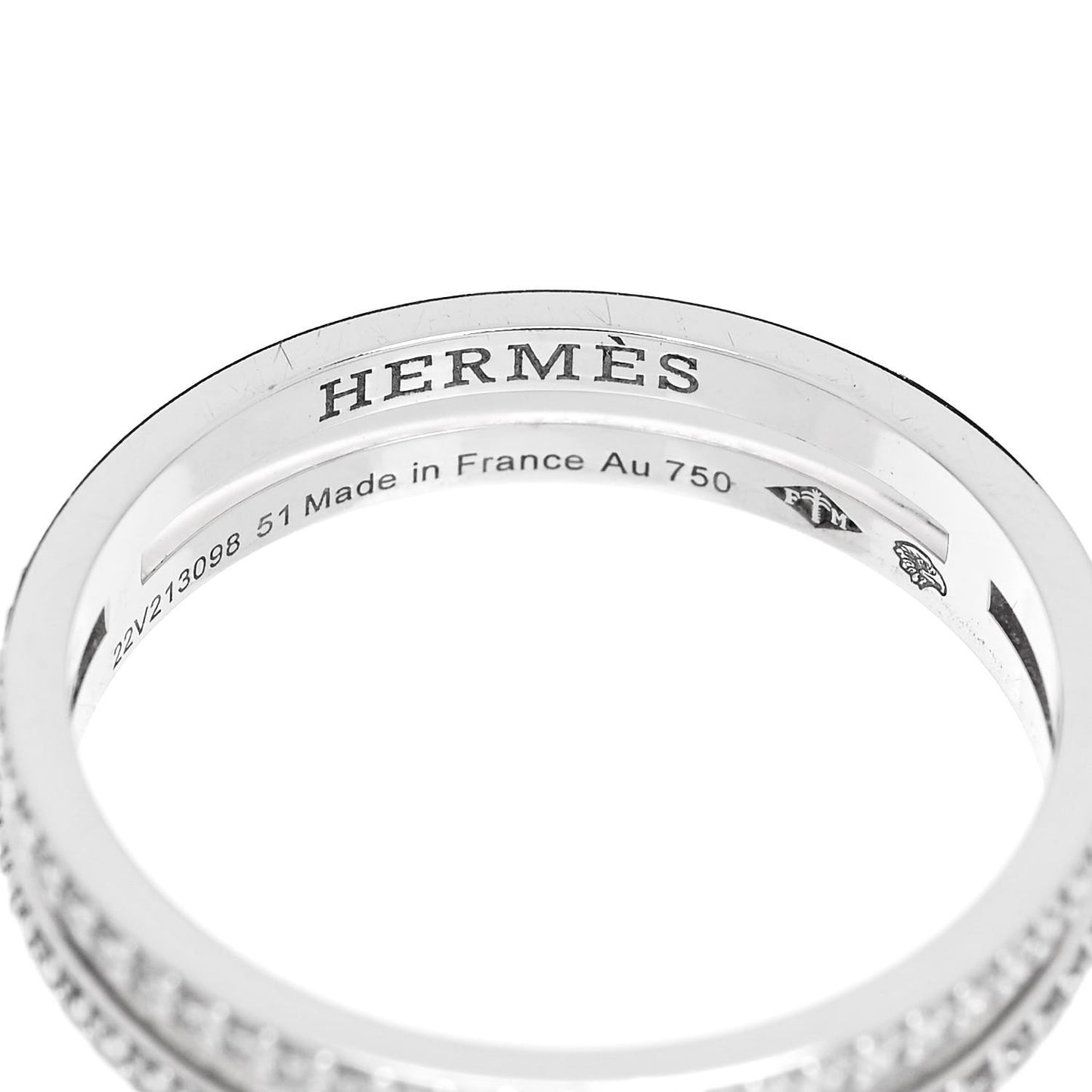 18K White Gold Diamond Ariane Wedding Band Ring 51 5.75