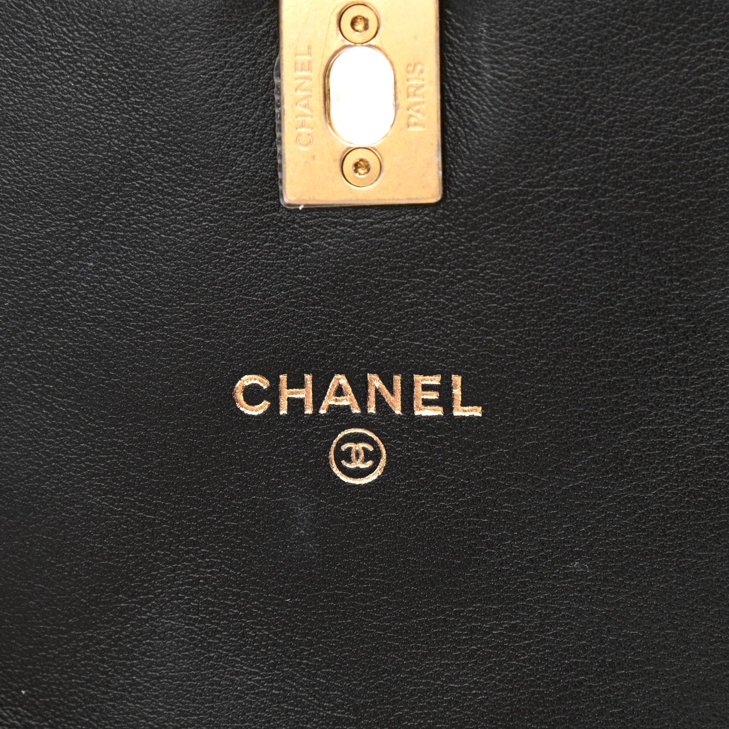 Chanel Calfskin Quilted Coco Mail Clutch With Chain Black 6 of 12