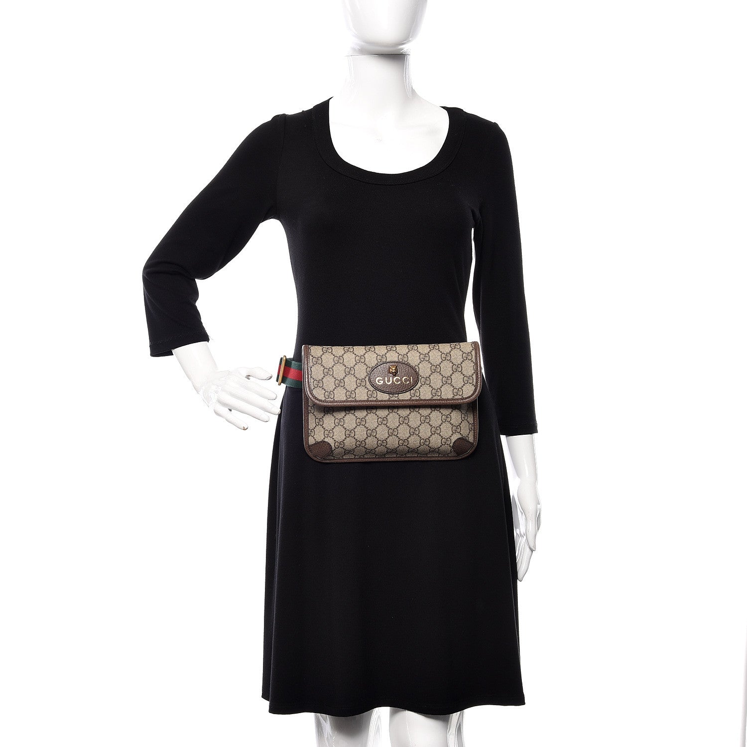 Gucci GG Supreme Monogram Neo Vintage Web Belt Bag Brown 2 of 10