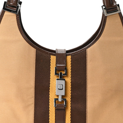Gucci Canvas Web Small Jackie O Hobo Brown 8 of 10