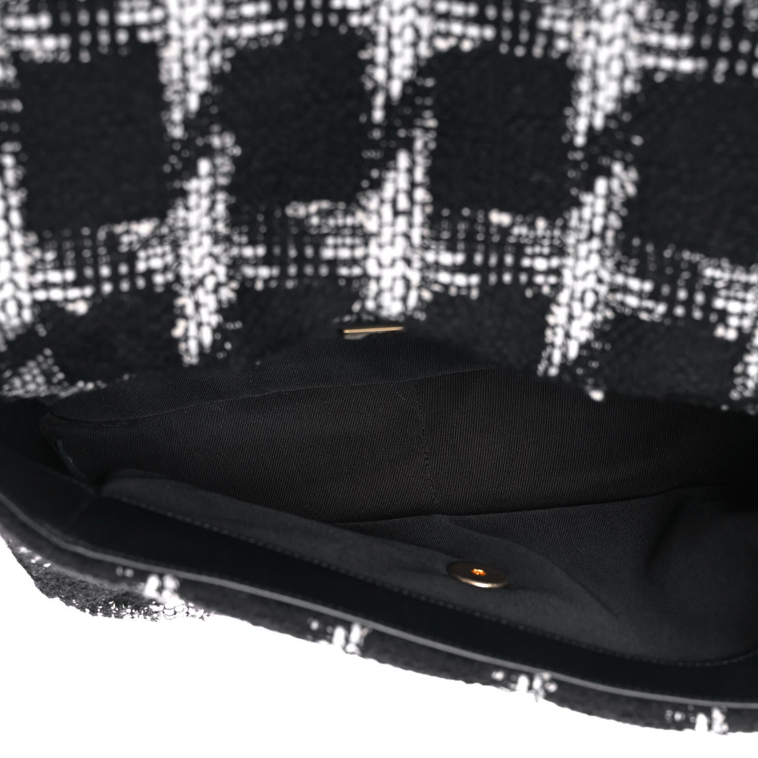 Chanel Tweed Quilted Medium Chanel 19 Flap Black White 4 of 10
