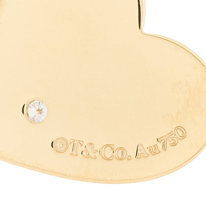 Tiffany 18K Yellow Gold Diamond Mom Heart Charm 3 of 3