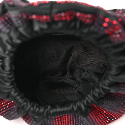 Alexander Wang Crystal Satin Mini Handle Crescent Bag Black Burnt Cherry 5 of 10