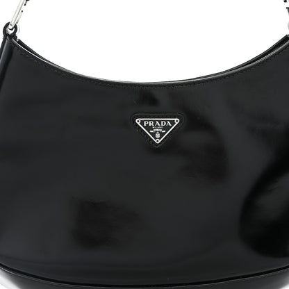 Prada Spazzolato Cleo Shoulder Bag Black 11 of 12