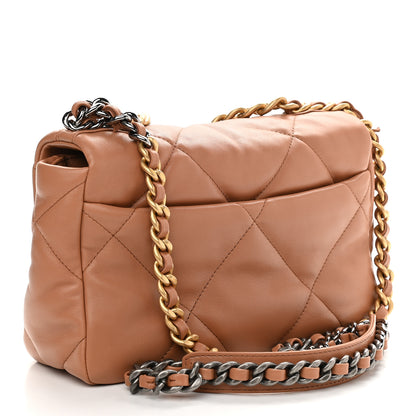Chanel Lambskin Quilted Medium Chanel 19 Flap Brown 3 of 9