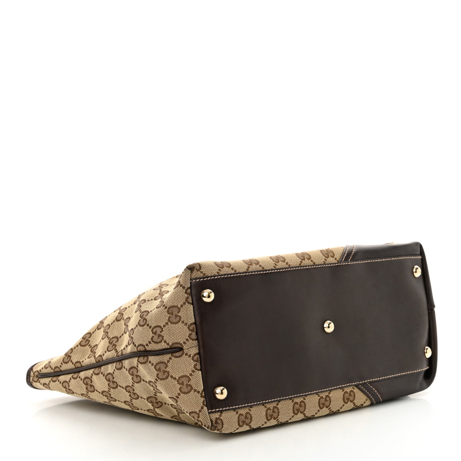 Gucci Monogram Medium New Britt Tote Brown 4 of 12