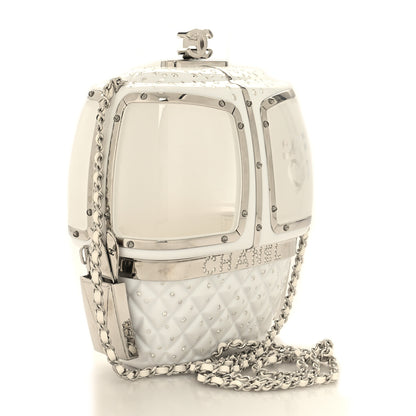 Chanel Lucite Enamel Strass Evening In The Mountain Gondola Minaudiere Clutch White 3 of 11