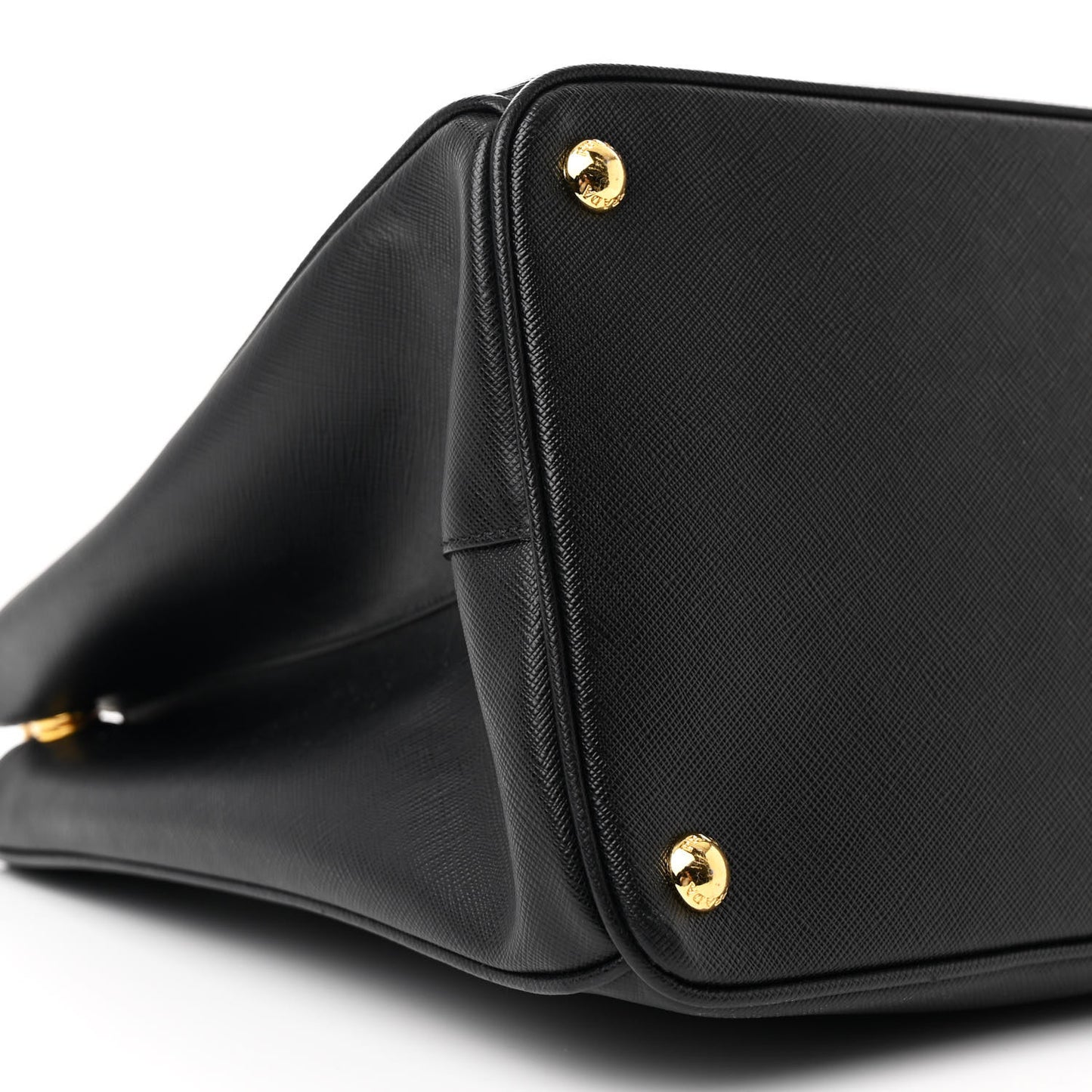 Saffiano Lux Large Galleria Double Zip Tote Black