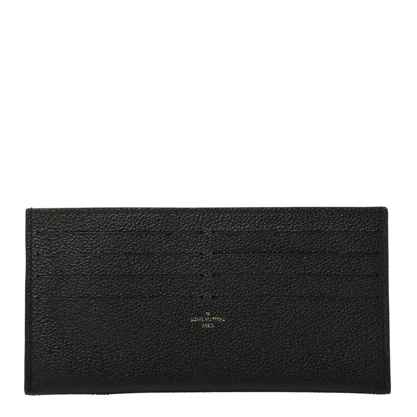 Calfskin Felicie Chain Wallet Card Holder Insert Black