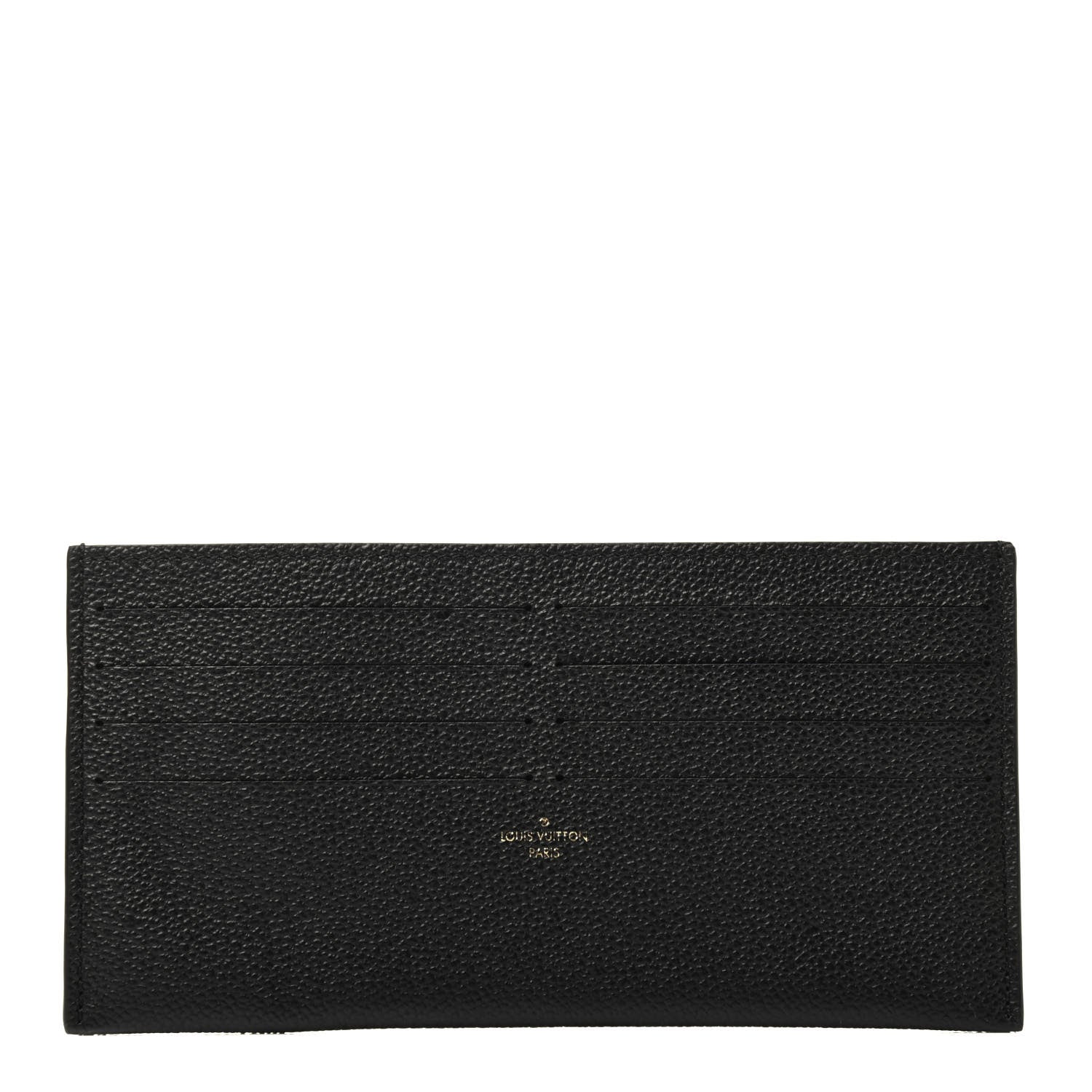 Louis Vuitton Calfskin Felicie Chain Wallet Card Holder Insert Black 1 of 3