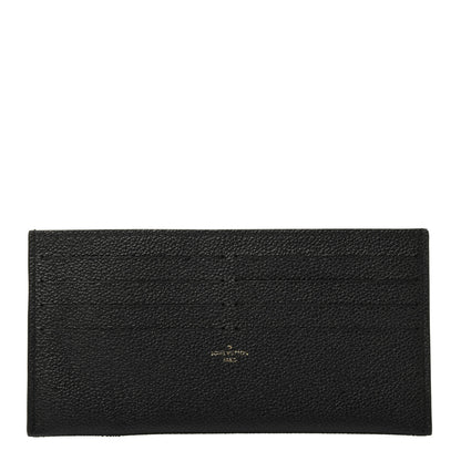 Louis Vuitton Calfskin Felicie Chain Wallet Card Holder Insert Black 1 of 3