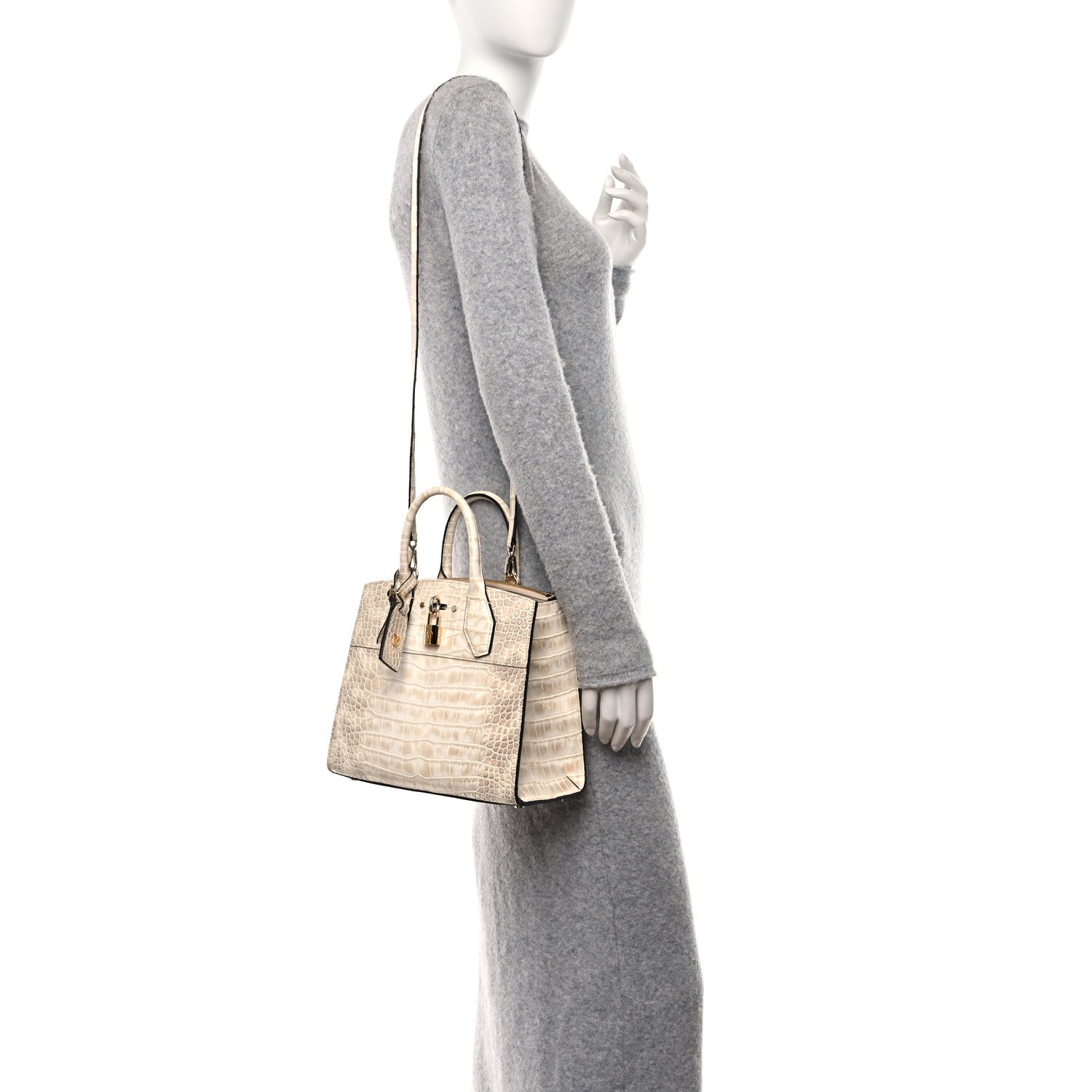 Louis Vuitton Alligator City Steamer PM Pearl 2 of 10