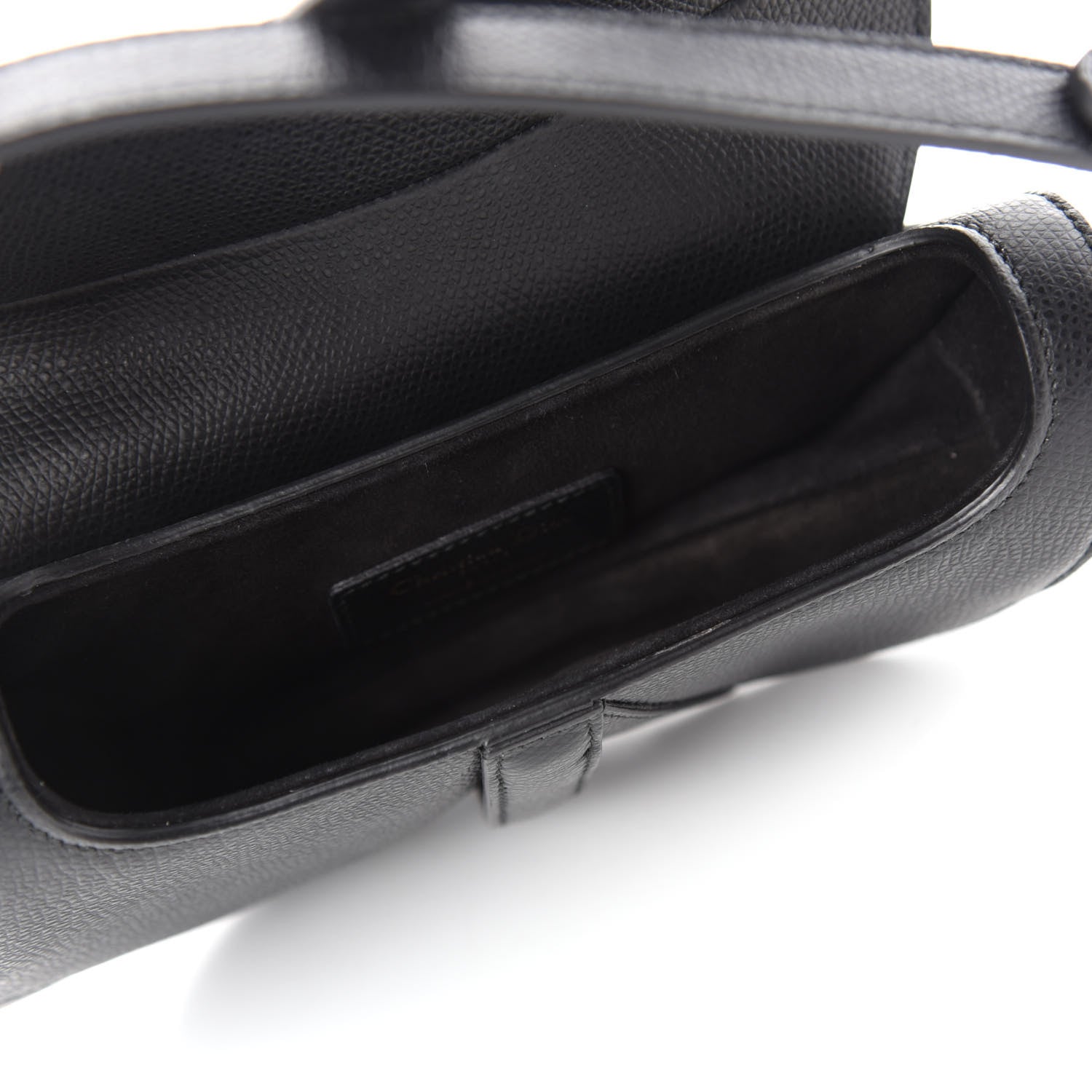 Christian Dior Grained Calfskin Mini Saddle Bag Black 5 of 11