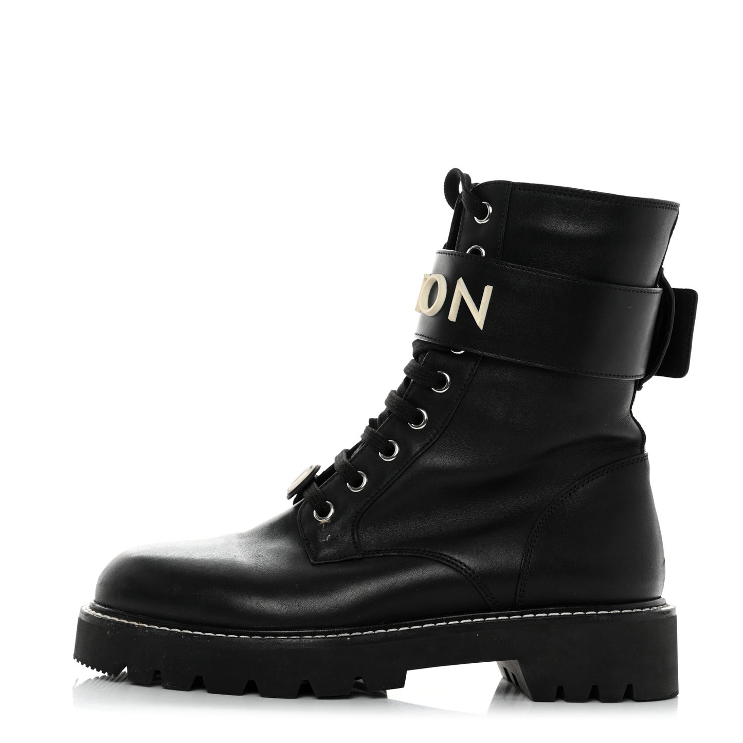 Calfskin Territory Flat Ranger Boots 37.5 Black