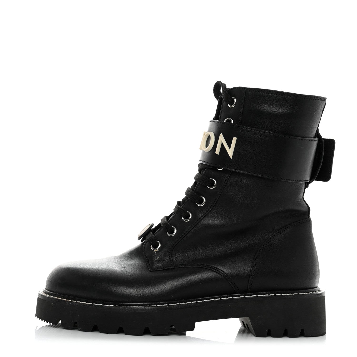 Louis Vuitton Calfskin Territory Flat Ranger Boots 37.5 Black 1 of 8