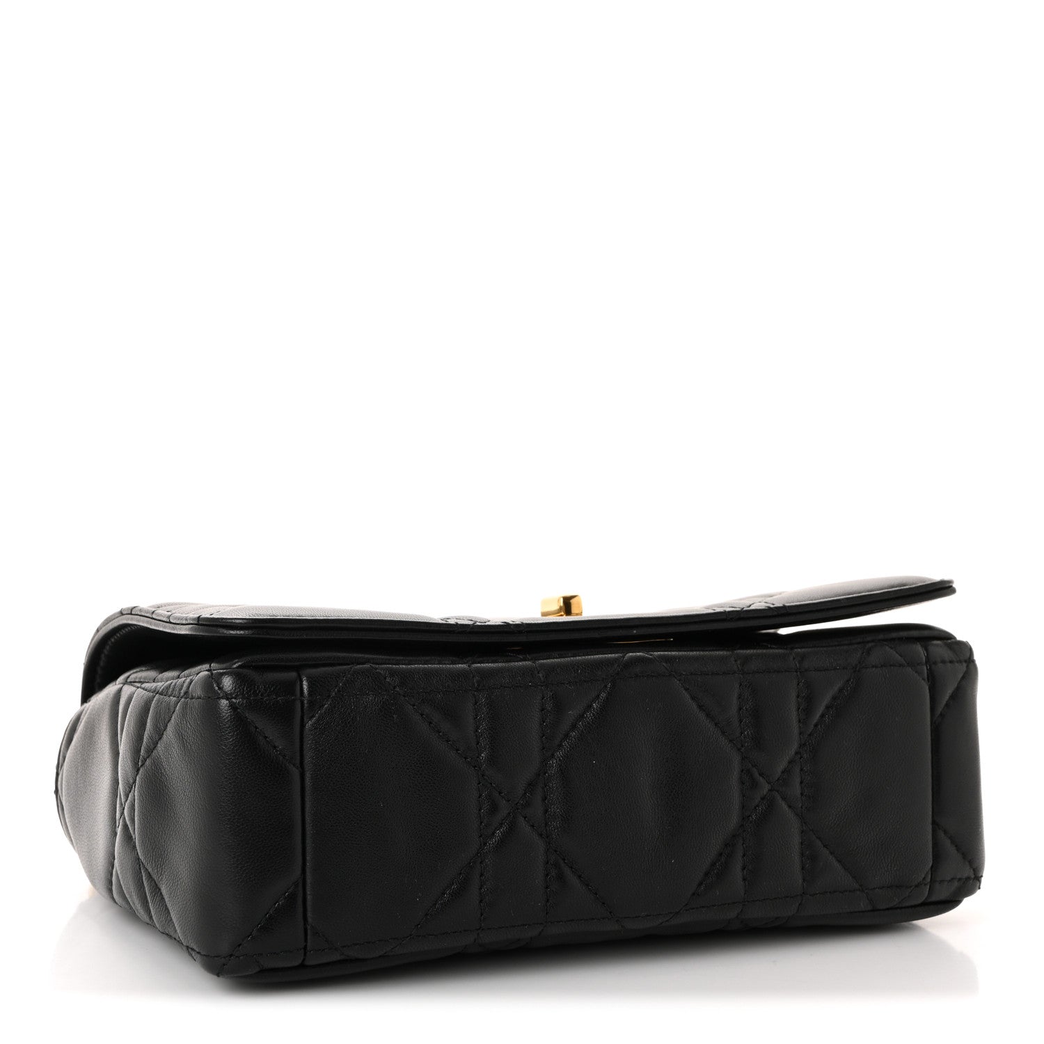 Christian Dior Lambskin Macrocannage Small Soft Dior Caro Bag Black 4 of 11