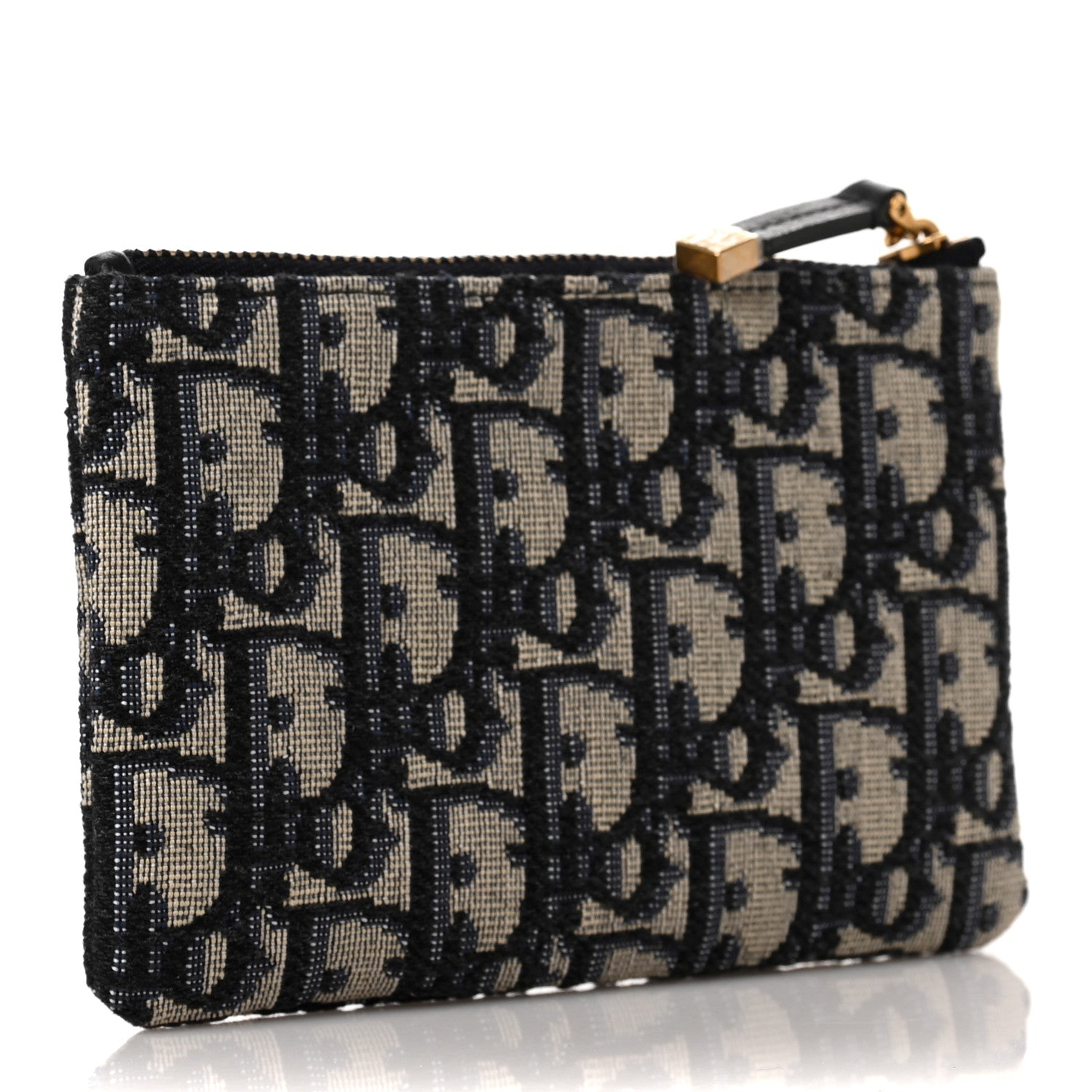 Christian Dior Oblique Zipped Card Holder Blue 3 of 8